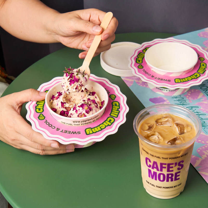 Custom Shaped Ice Cream Drip Catcher Paper