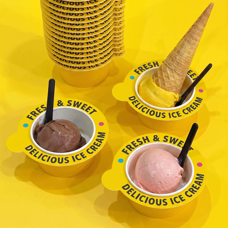 Custom Shaped Ice Cream Drip Catcher Paper