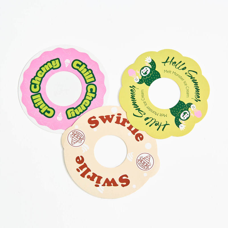 Custom Shaped Ice Cream Drip Catcher Paper
