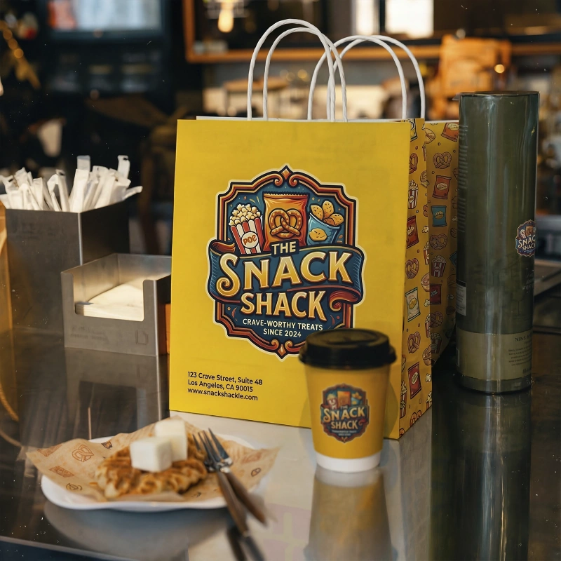 Custom Shopping Paper Bags with Handles