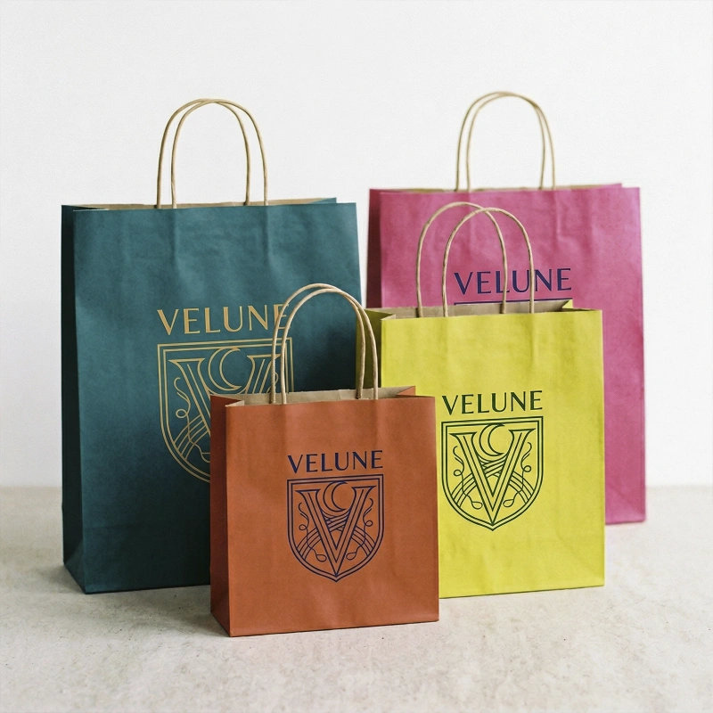 Custom Shopping Paper Bags with Handles