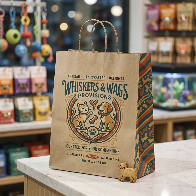 Custom Shopping Paper Bags with Handles