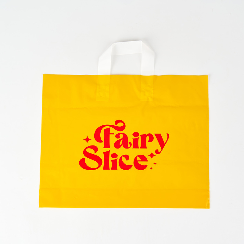 Custom Soft loop Handle Plastic Bag