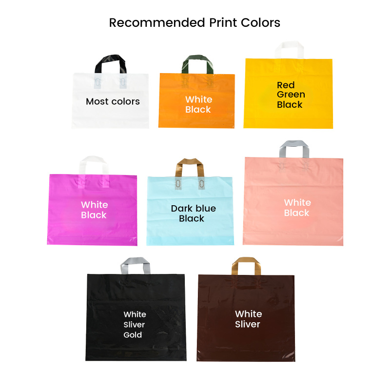 Custom Soft loop Handle Plastic Bag