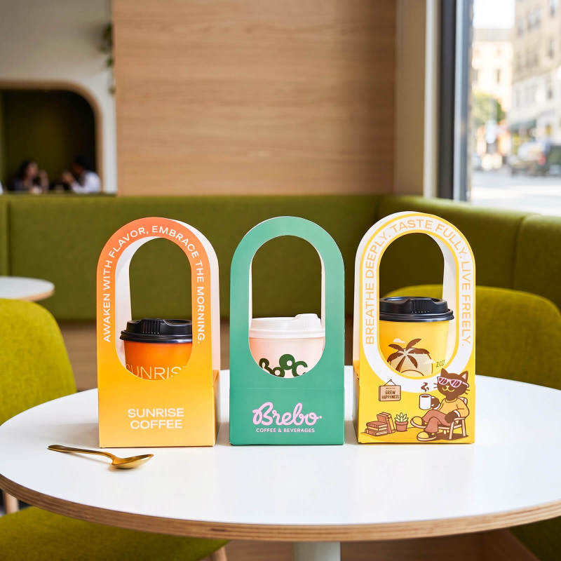 Custom Takeout Cup Carrier with Handle-SPU