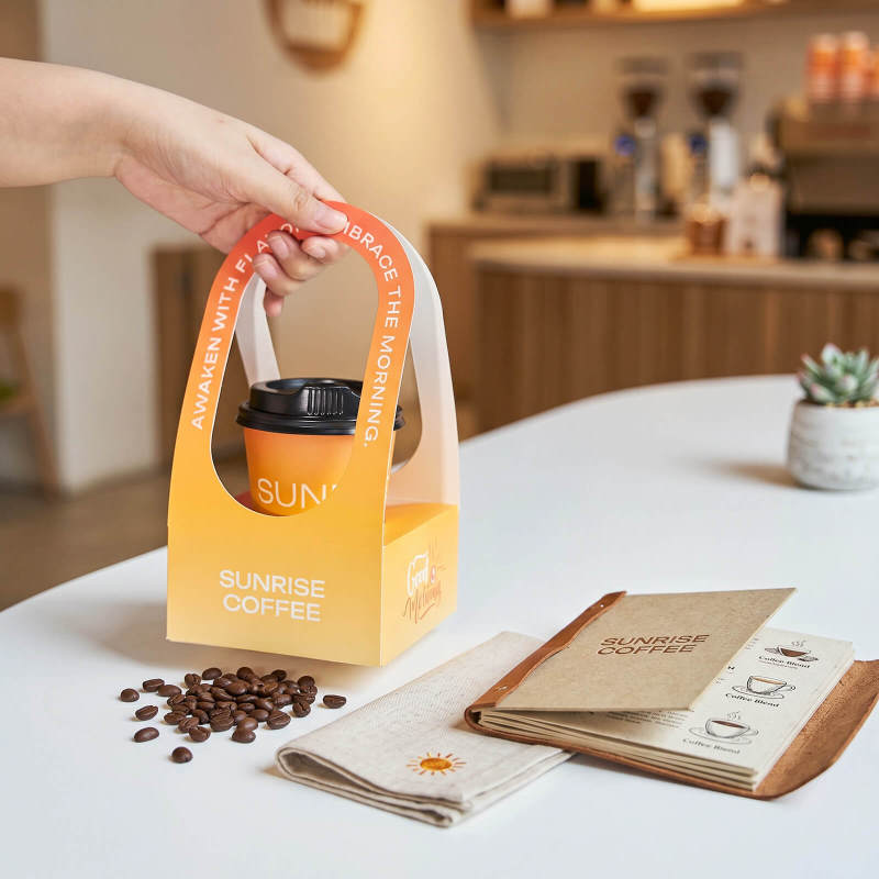 Custom Takeout Cup Carrier with Handle-SPU