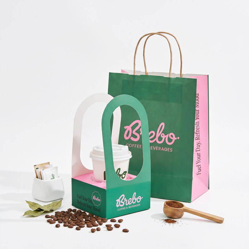 Custom Takeout Cup Carrier with Handle-SPU