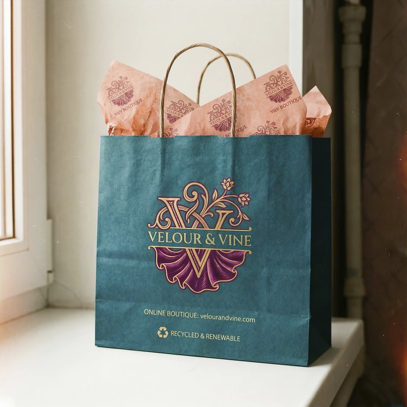 Custom Twisted Handle Paper Bags