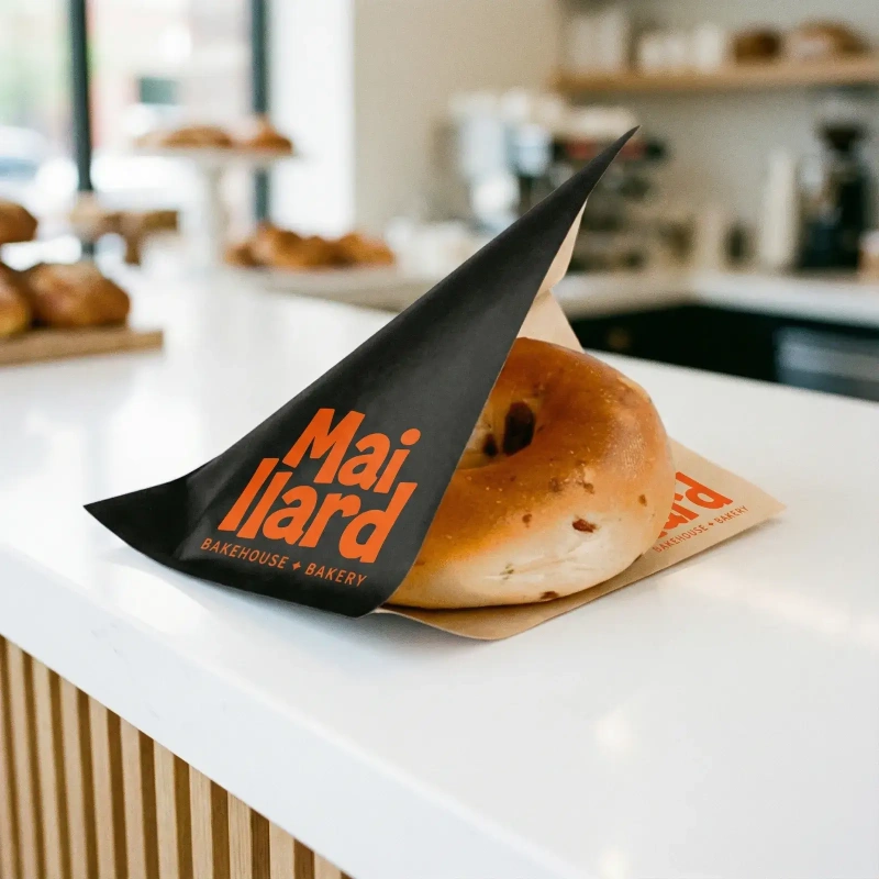 Custom Two-Sided Open Bags for Bakery Shop
