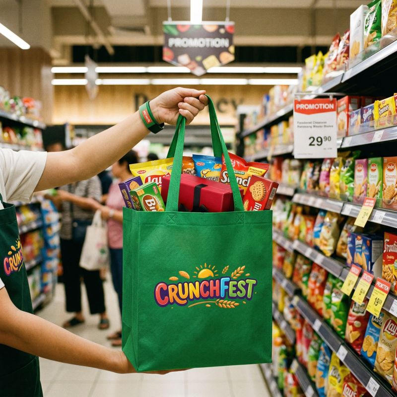 Custom Waterproof Reusable Grocery Tote Bags