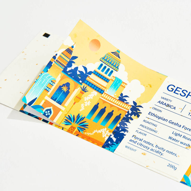 Gold Fleck Paper Label-SPU