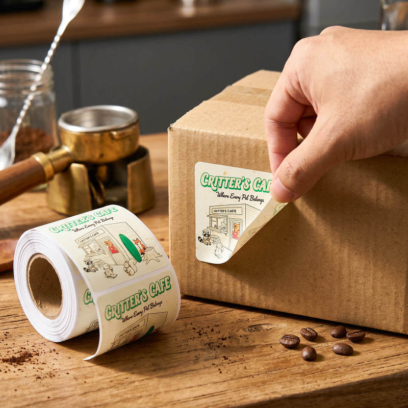 Gold Fleck Paper Label-SPU