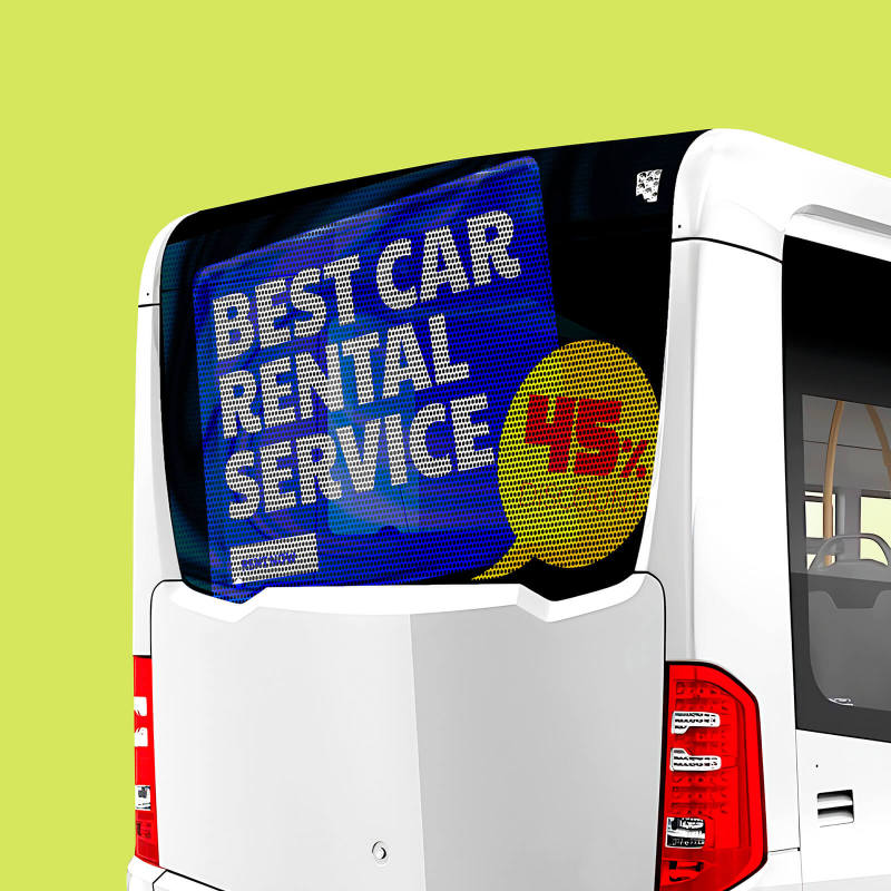 Perforated Car Window Decals