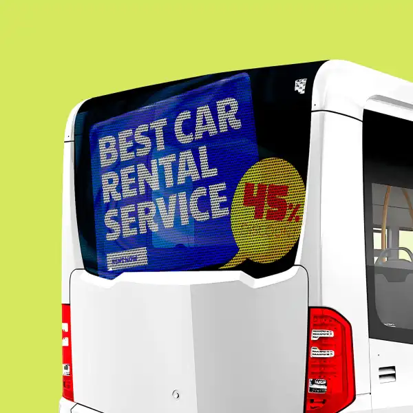 Perforated Car Window Decals