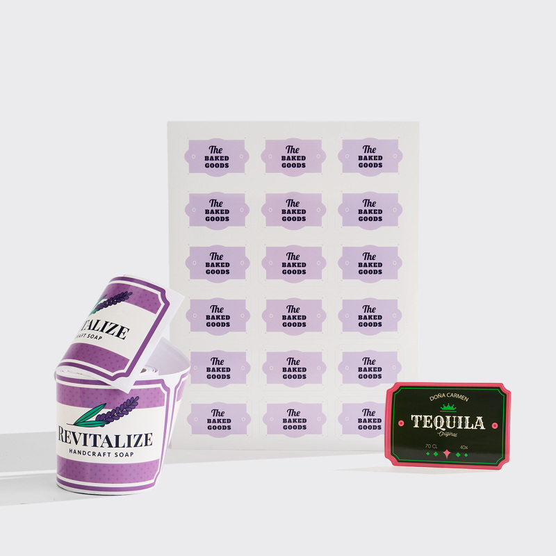 Rectangle Scalloped Labels-SPU