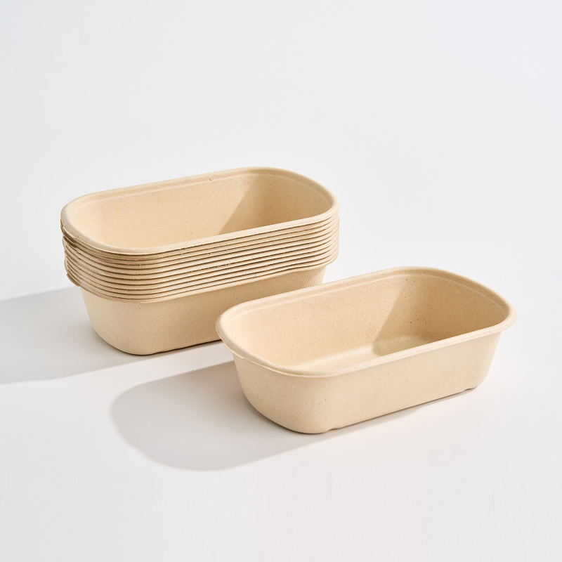 Rectangle sugarcane fiber tortilla bowl