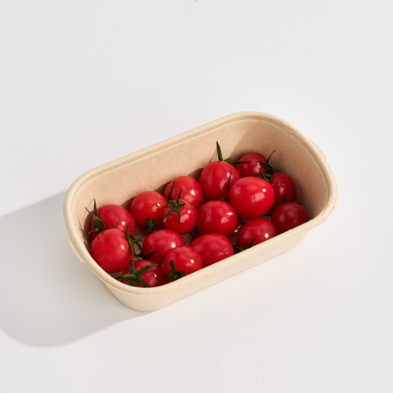Rectangle sugarcane fiber tortilla bowl