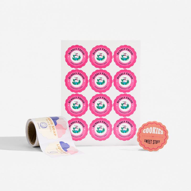 Round Scalloped Labels-SPU