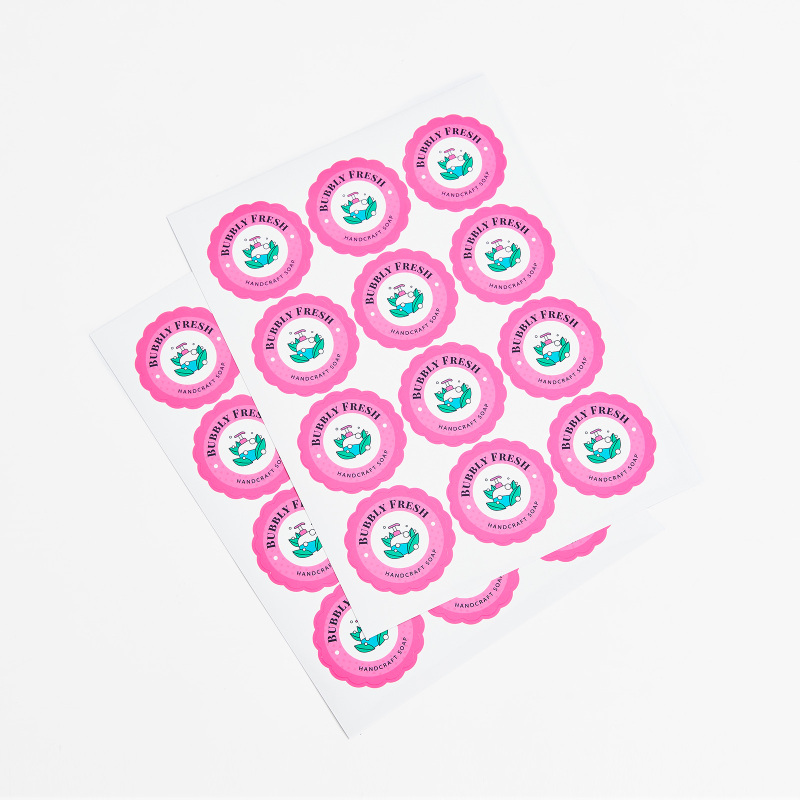 Round Scalloped Labels-SPU