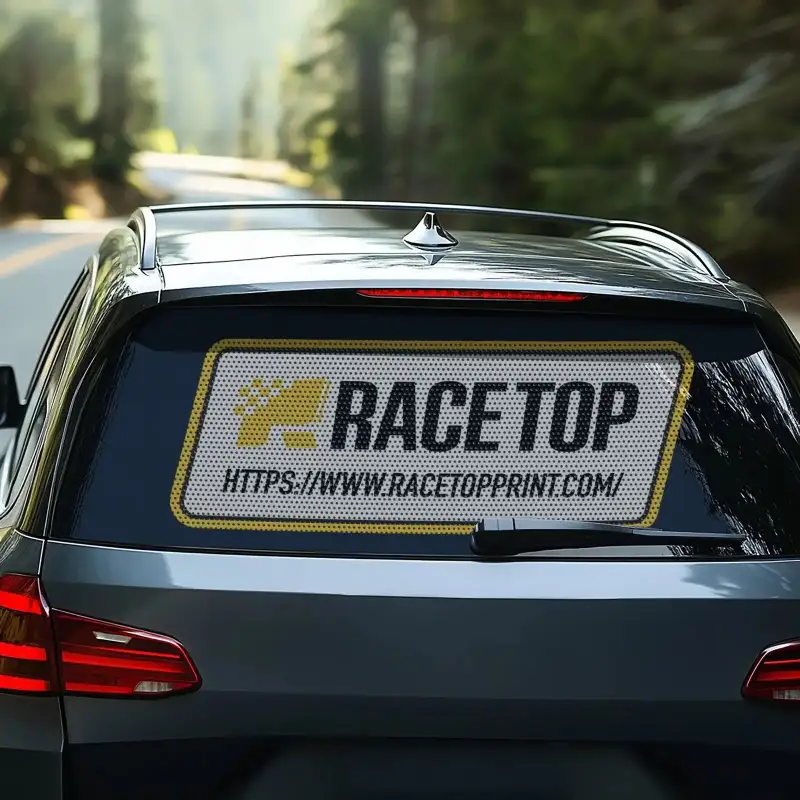 Custom Perforated Car Window Decals – One-Way Visibility | RacetopPrint