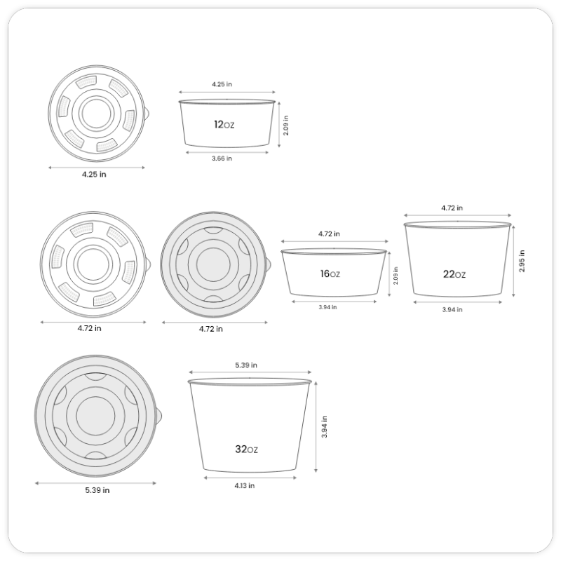 Clear Lids for Food Cups