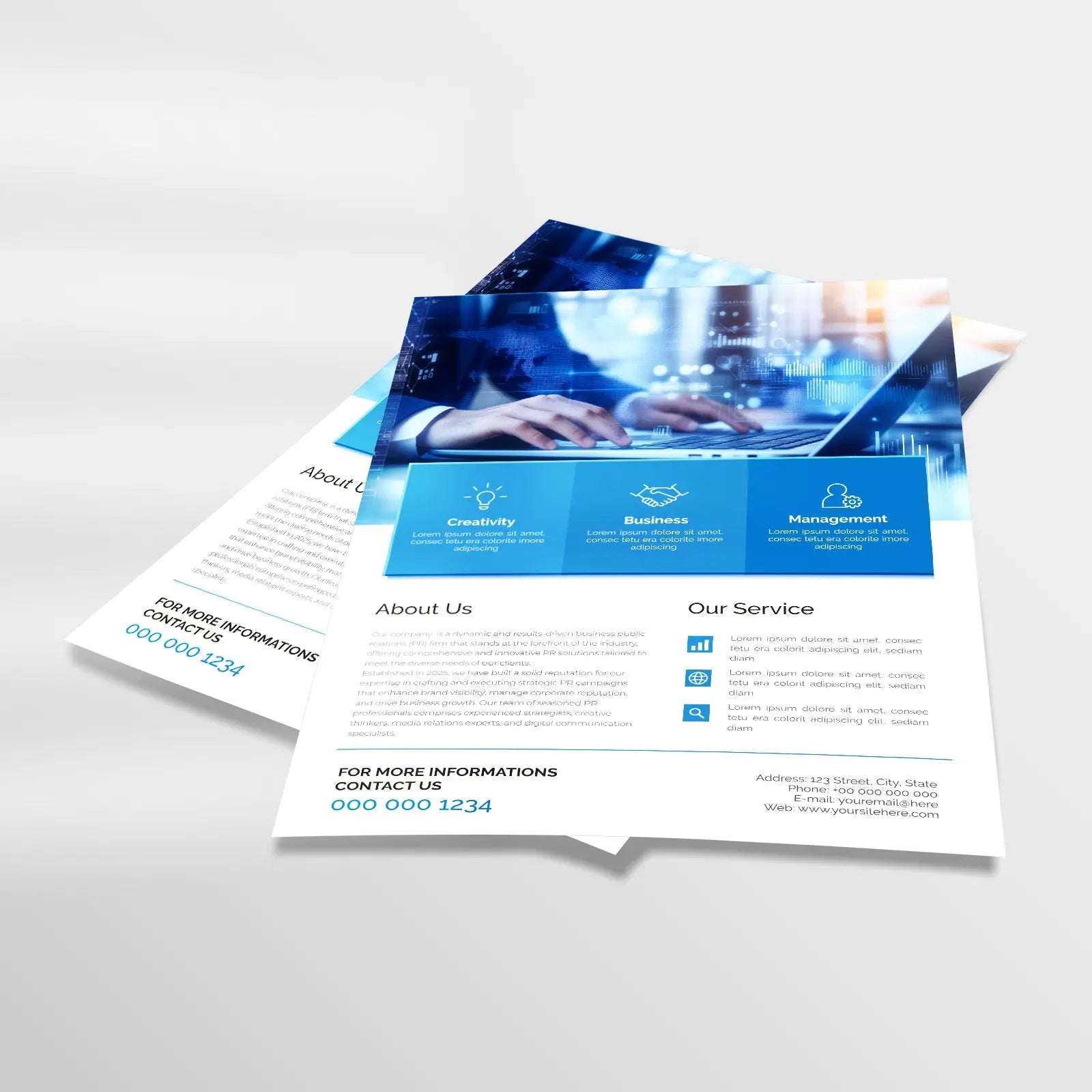Customizing Flyer Custom Business Flyers - Full Color, Double-Sided Printing with ...