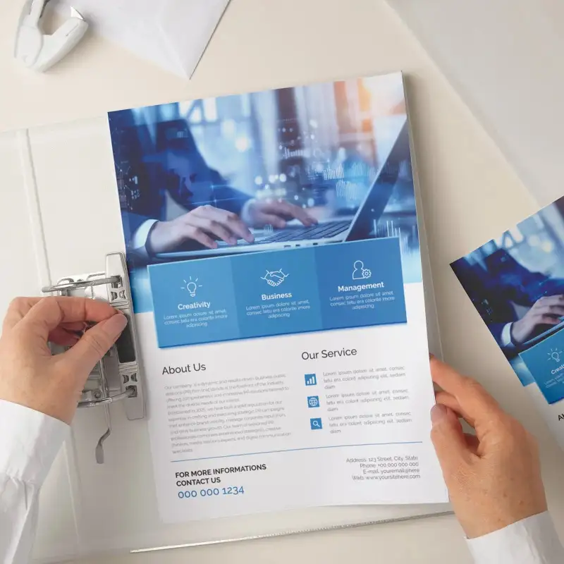 Custom Business Flyers - Full Color, Double-Sided Printing with ...