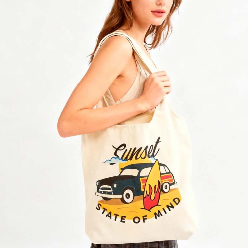 Custom Canvas Vest Shopping Bags-SPU RacetopPrint