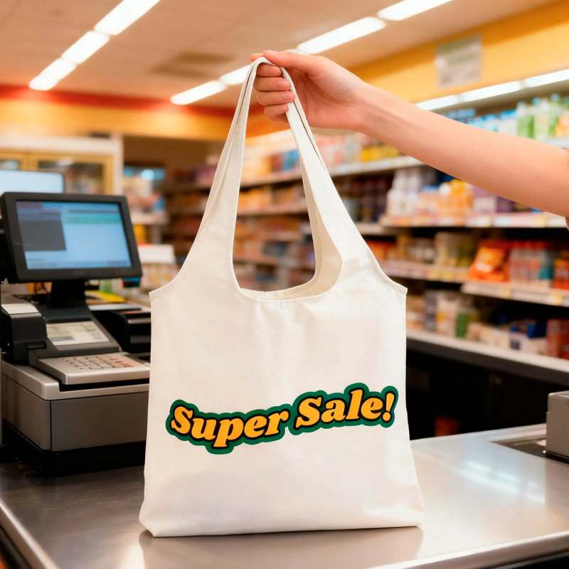 Custom Canvas Vest Shopping Bags-SPU RacetopPrint