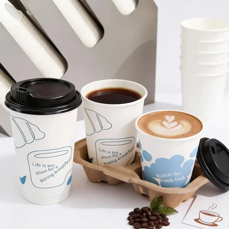 Custom Double Wall Paper Coffee Cups | RacetopPrint