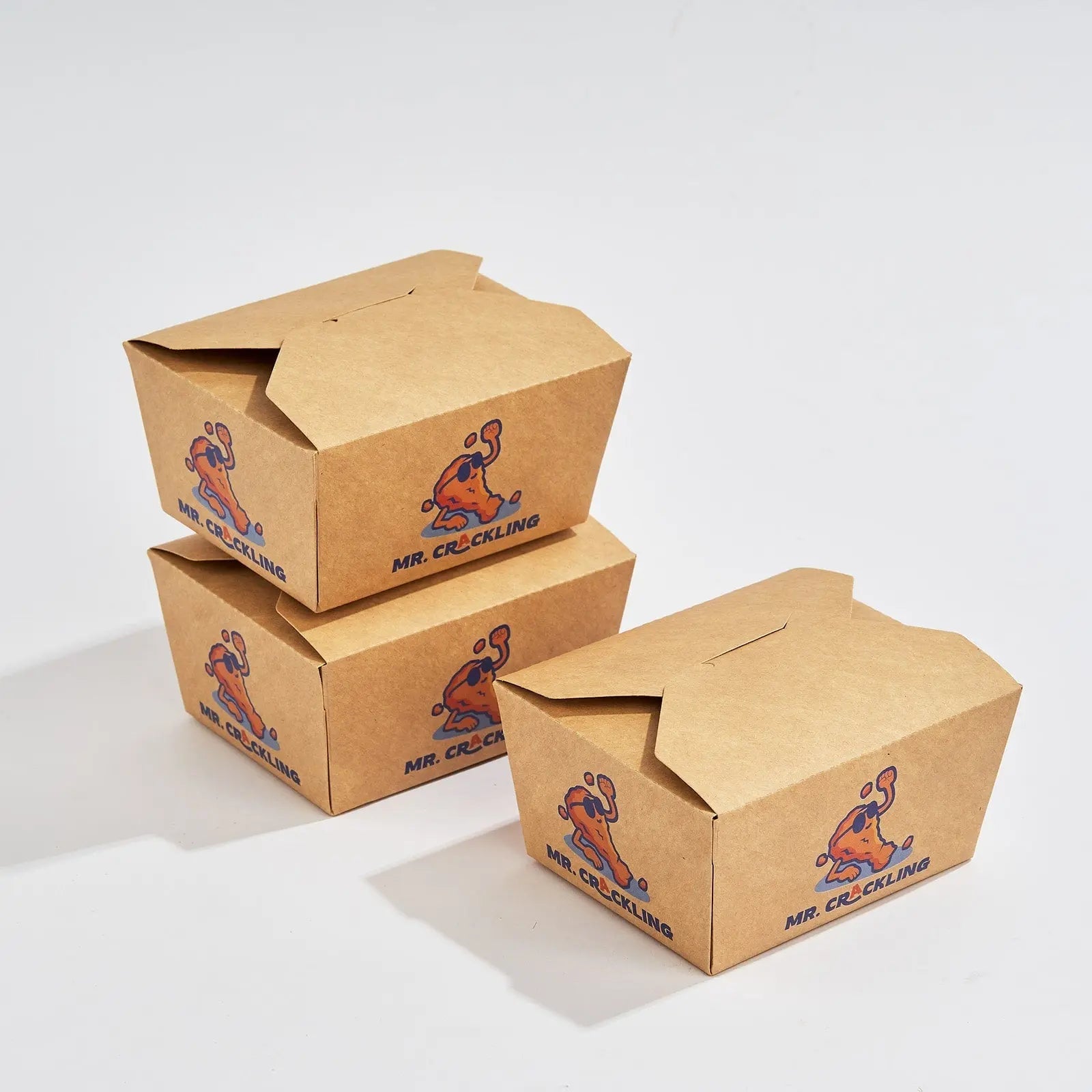 Custom Folded Kraft Take Out Boxes - Live 3D Visualization | RacetopPrint