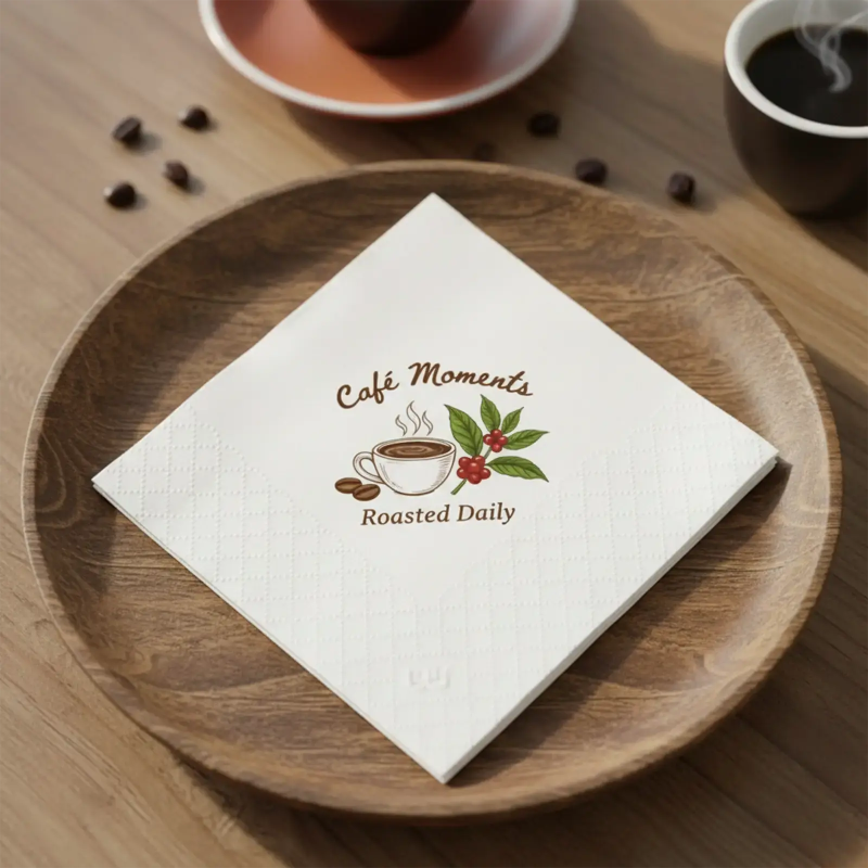 Custom Napkins for Coffee Shop