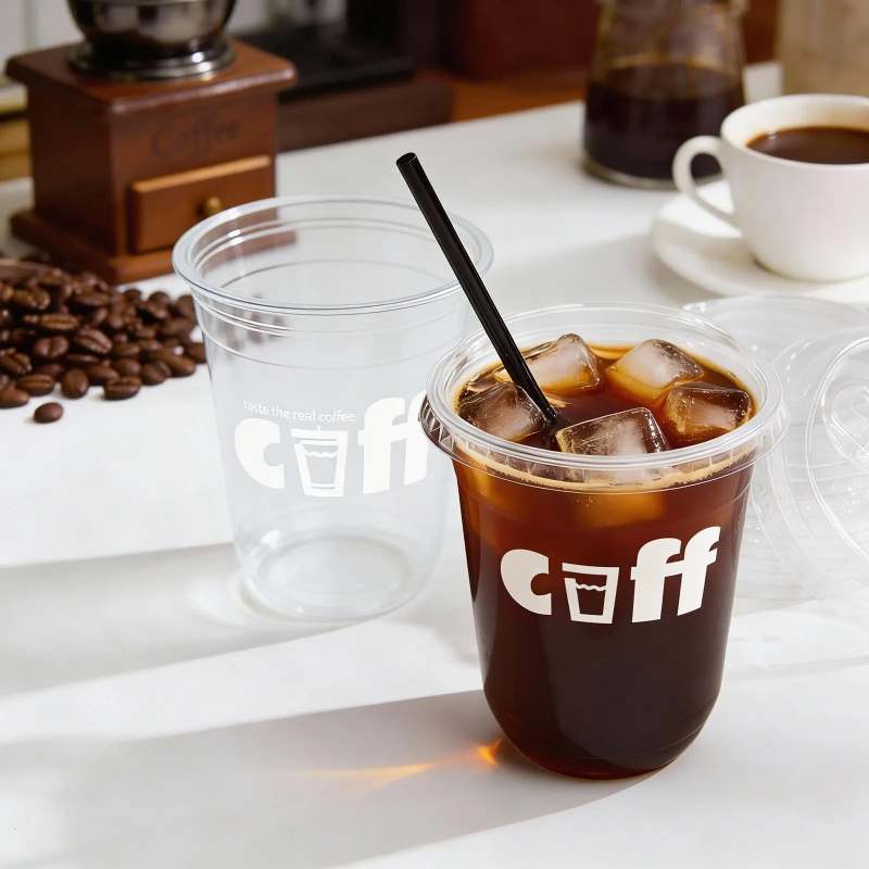 Custom Recyclable Round Bottom Plastic Coffee Cups