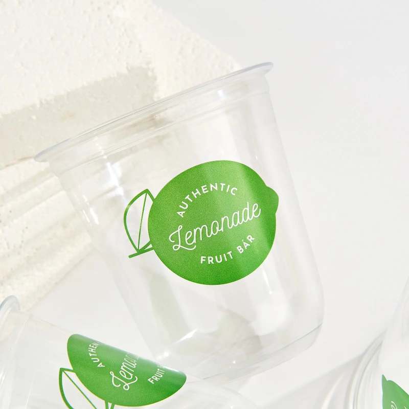12 oz Custom Recyclable Round Bottom Plastic Cups-SPU RacetopPrint