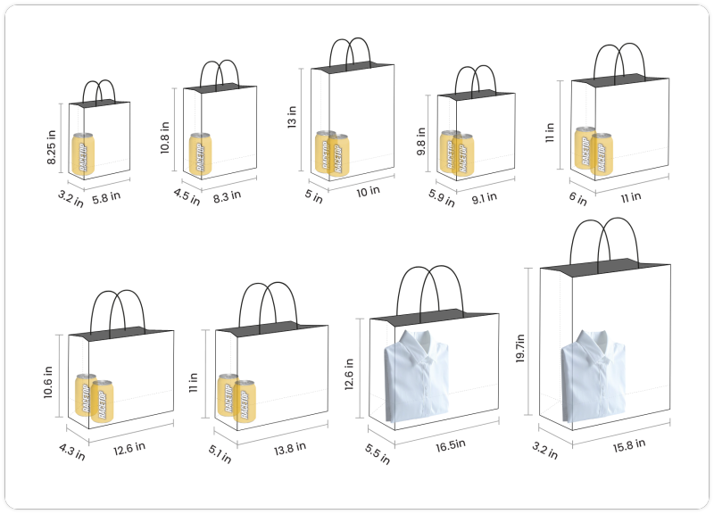 Custom Shopping Paper Bags with Handles