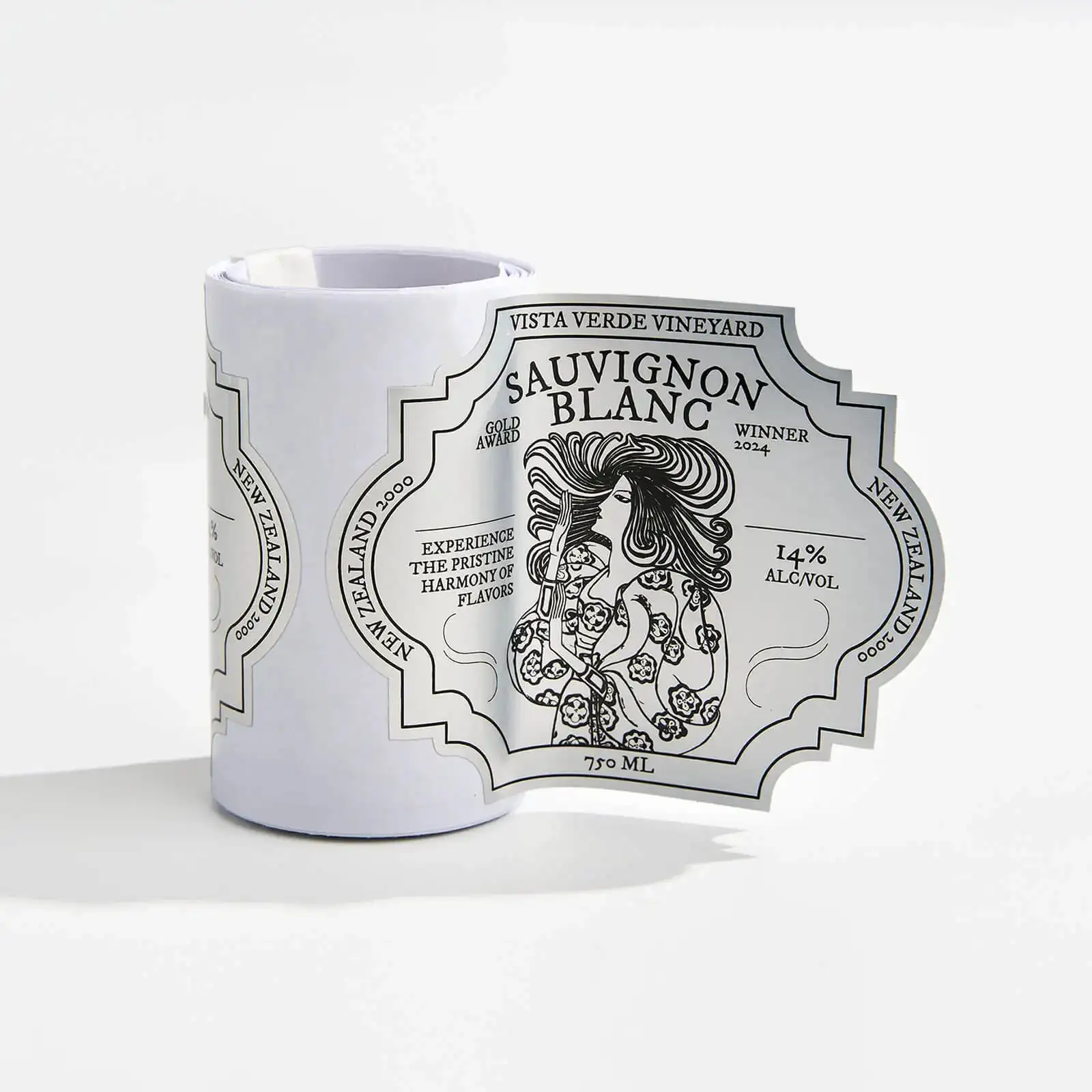Metallic Silver Labels