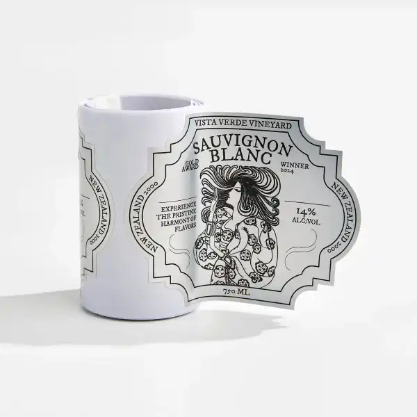 Silver Metallic Roll Labels
