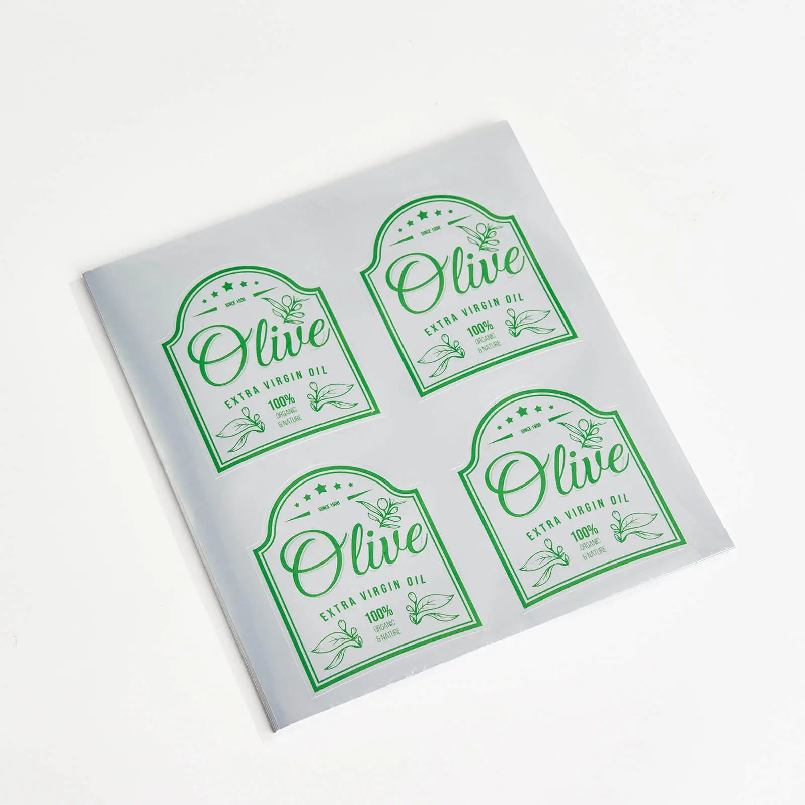 Silver Metallic Sheet Labels – Custom Foil Stickers | RacetopPrint