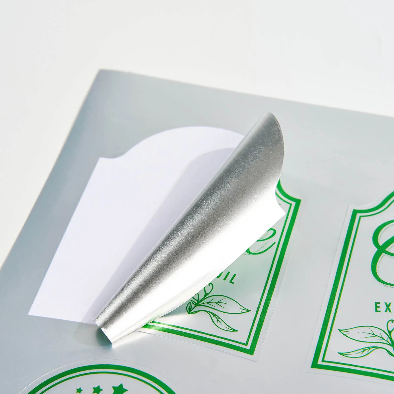 Silver Metallic Sheet Labels – Custom Foil Stickers | RacetopPrint