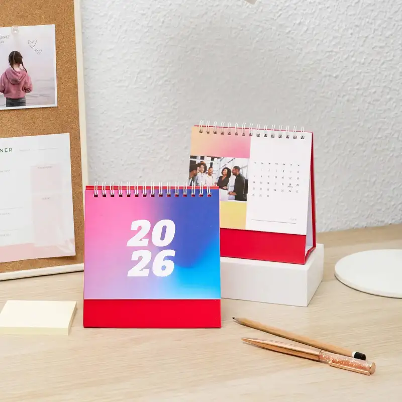 Custom Small Desk Calendars for 2026 - Full-Color Printing & No ...