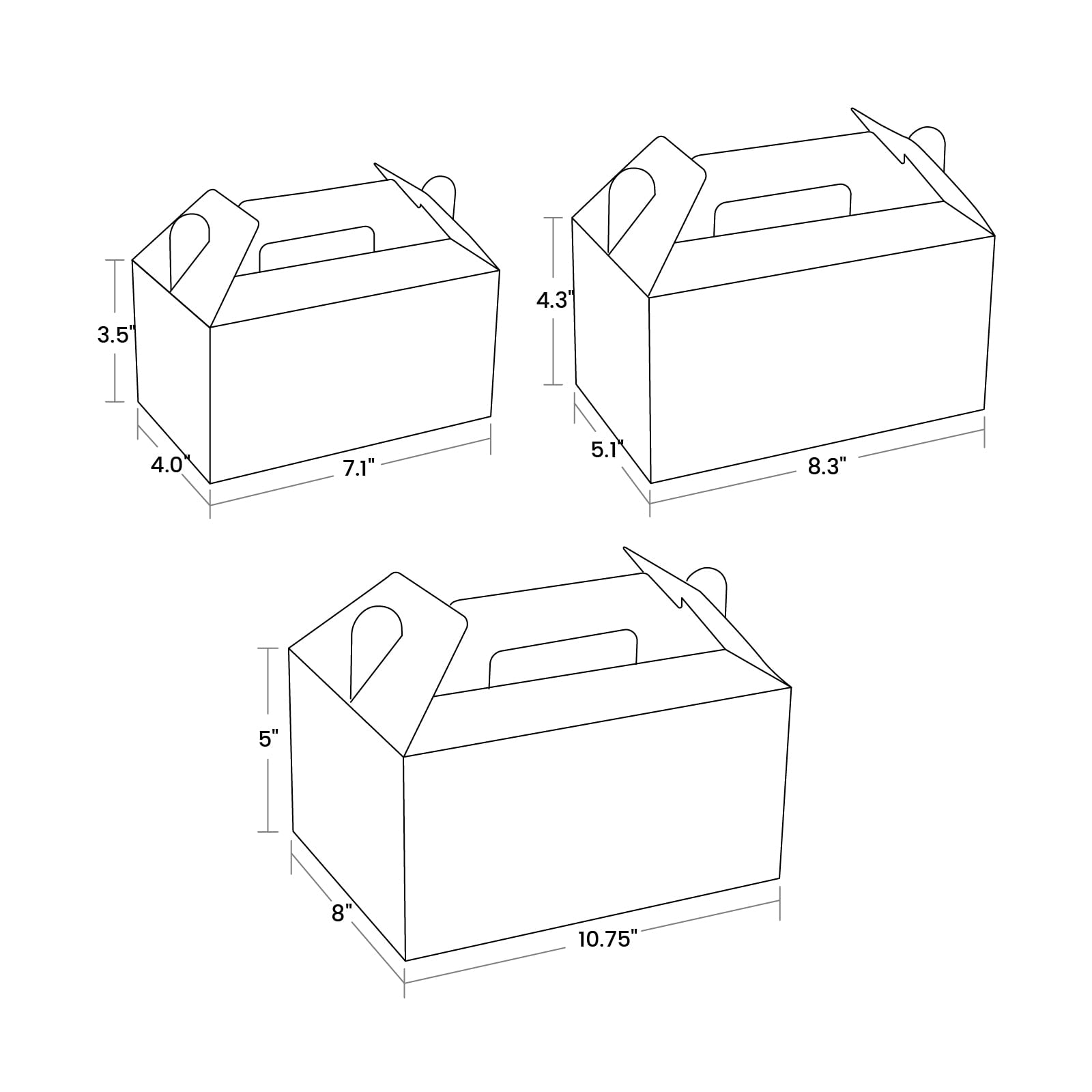 Boal Box Custom Food Gable Boxes - Live 3D Visualization & Full Color Printing ...