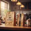 Custom Twisted Handle Coffee Paper Bags