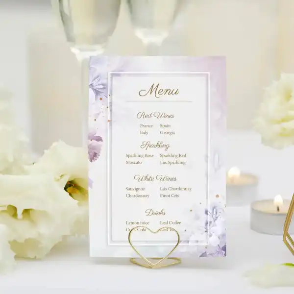 Custom Wedding Menus