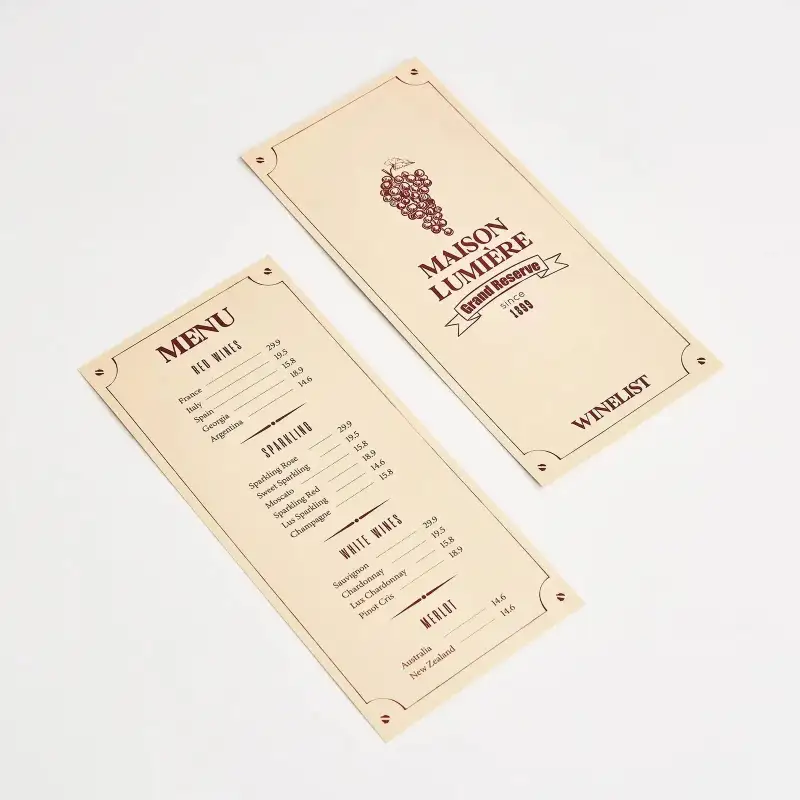 Custom Wedding Menus – Premium Printing for Wedding | RacetopPrint