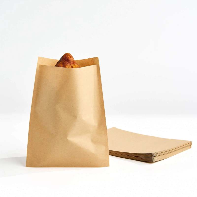 Kraft Grease Resistant Bags-SPU RacetopPrint