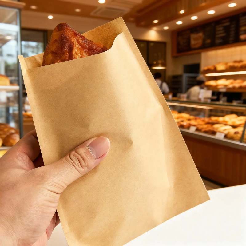 Kraft Grease Resistant Bags-SPU RacetopPrint