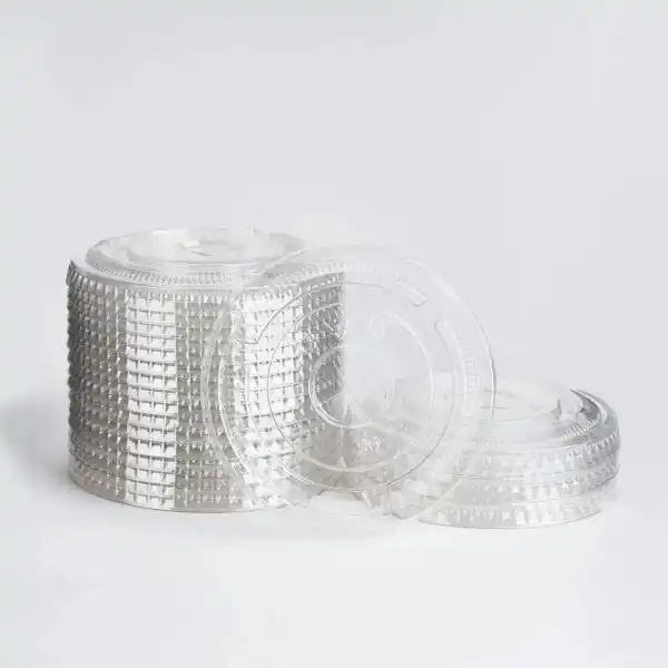 Flat Straw Lid For 12/16/20 oz. Recyclable Plastic Cups
