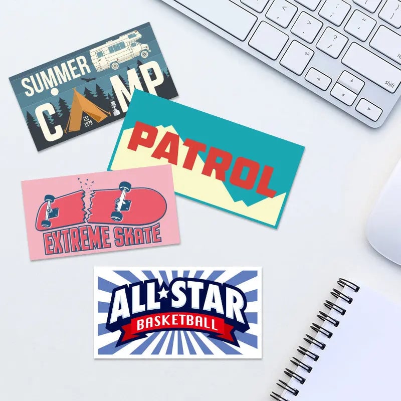 Custom Rectangle Vinyl Stickers - Durable & Premium | RacetopPrint