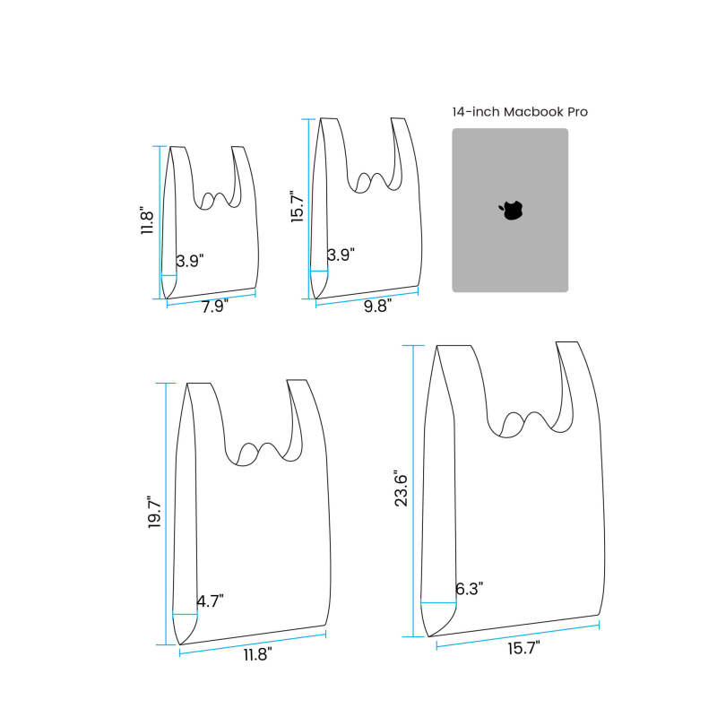 Custom Plastic T-Shirt Bags