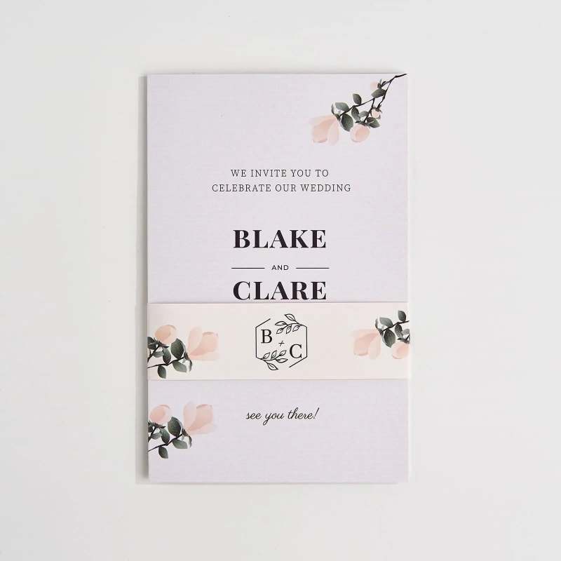 Wedding Invitation Belly Bands-SPU RacetopPrint